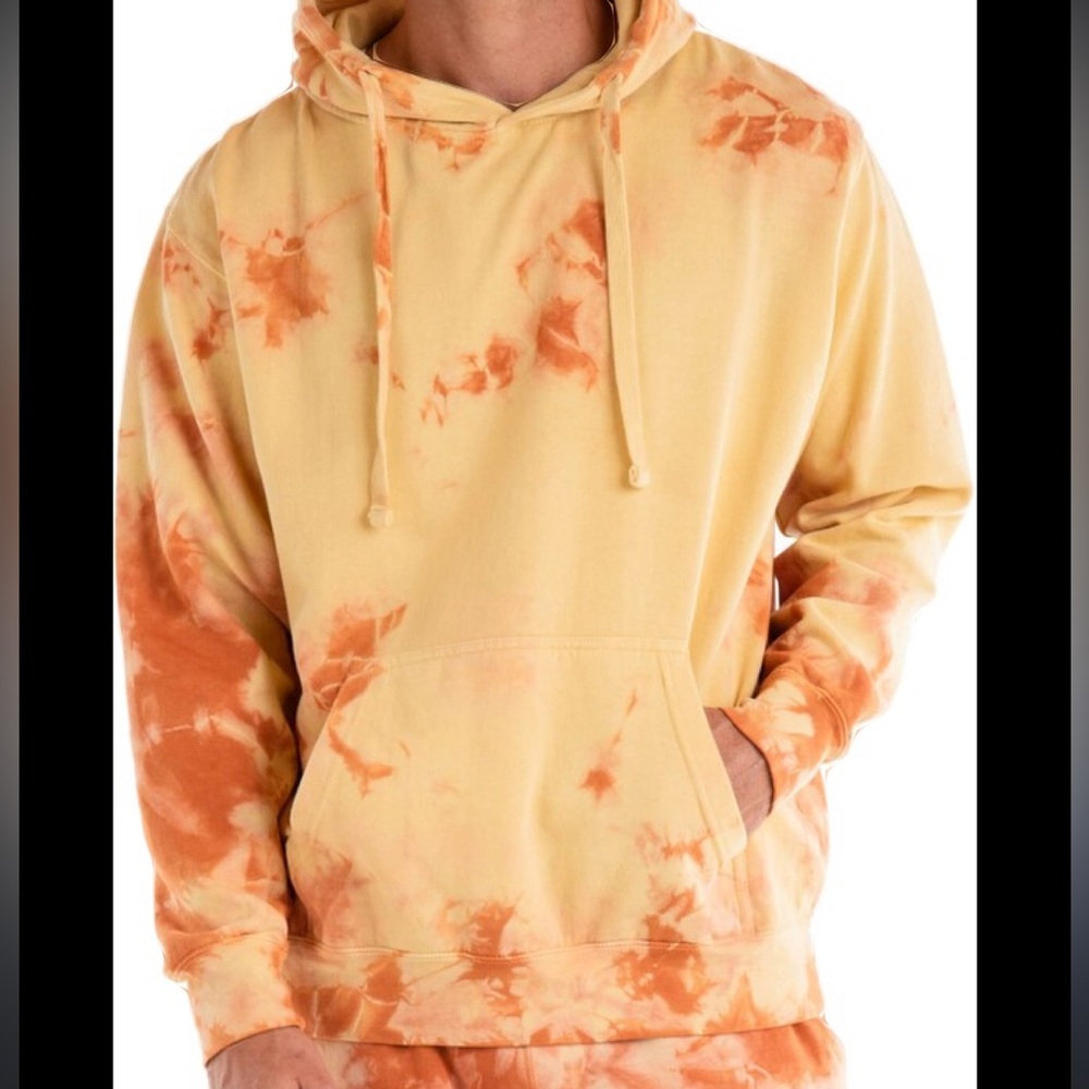 NWT Original Paperbacks orange tie dye hoodie